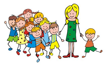 erzieherin mit kindern clipart